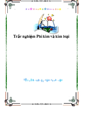 Trắc nghiệm Phi kim và kim loại