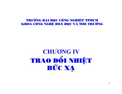 Trao đổi nhiệt bức xạ