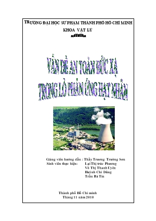 Vấn đề an toàn bức xạ trong lò phản ứng hạt nhân