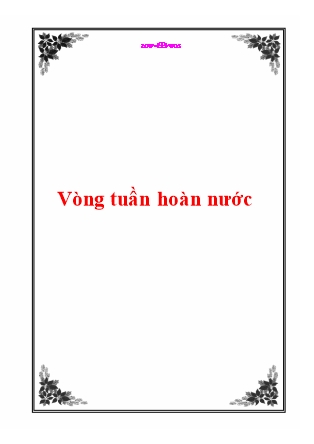 Vòng tuần hoàn nước