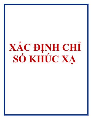 Xác định chỉ số khúc xạ