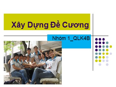 Xây dựng đề cương nghiên cứu khoa học